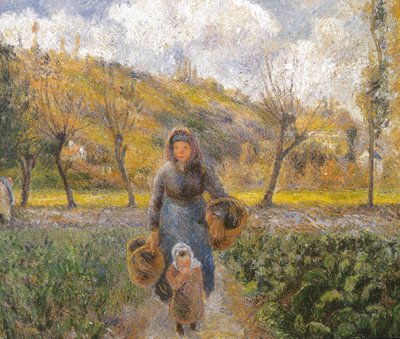 In the Vegetable Garden by Camille Jacob Pissarro